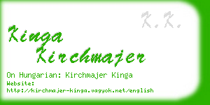 kinga kirchmajer business card
